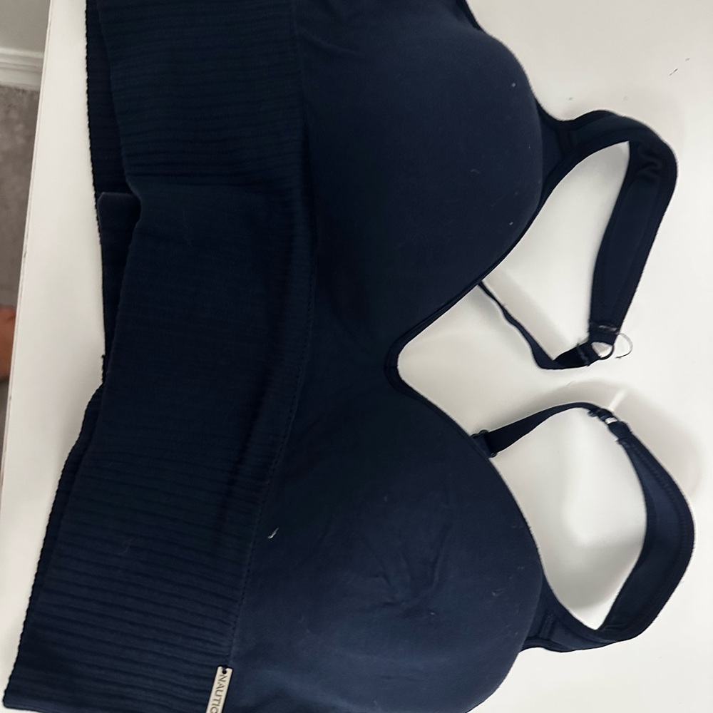 Nautica Dark Navy Ribbed Seamless Bralette